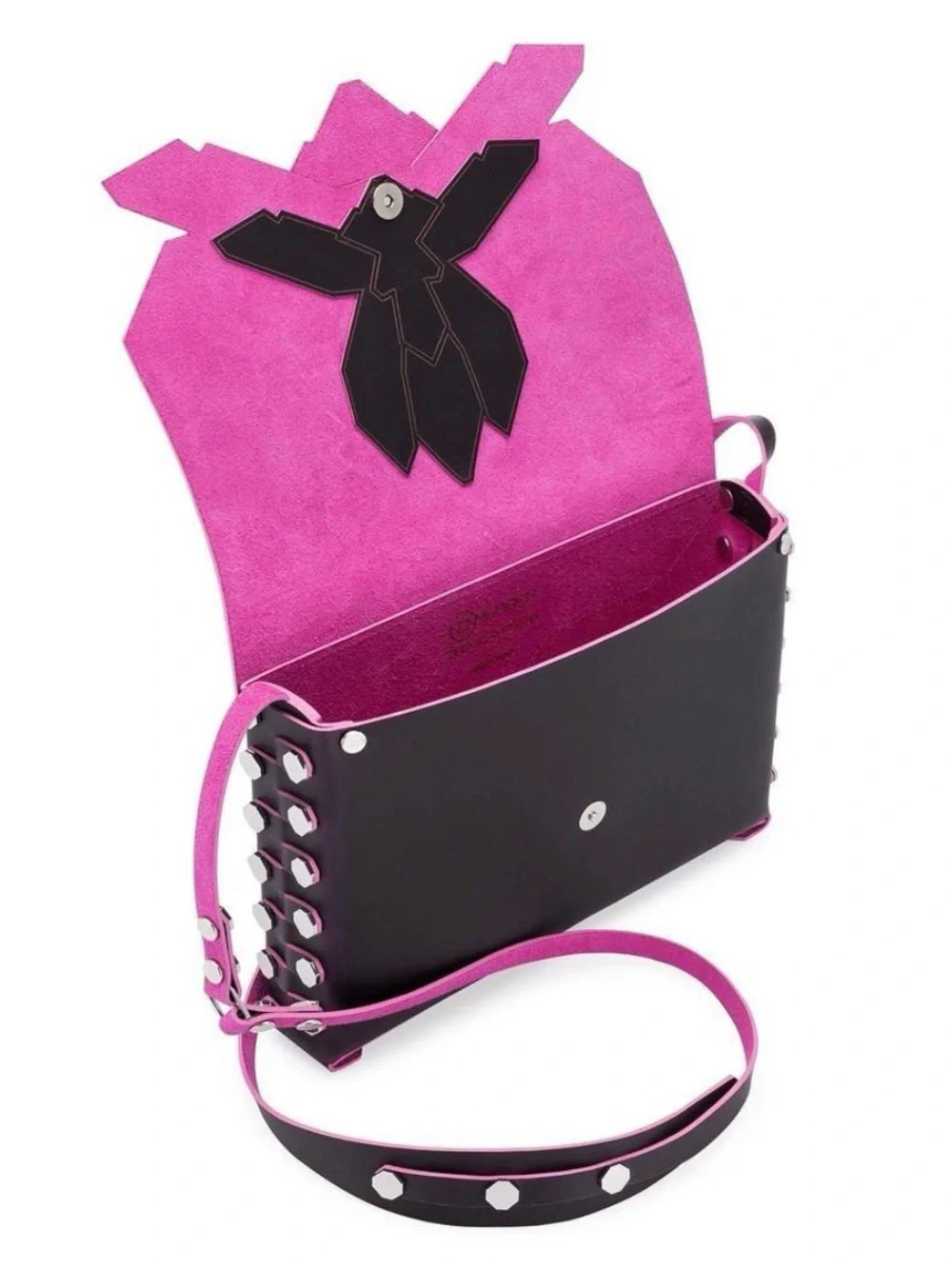 N.O.N.MEMNER Black & Pink leather ORCHID Bag